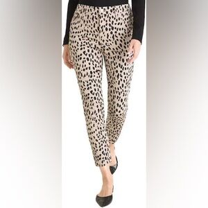 Chico’s So Slimming Girlfriend Cheetah Print Slim Leg Ankle Jeans Size 8